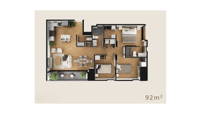 Apartamento con 3 habitaciones en Pre Venta en zona 10 - foto 4