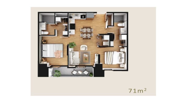 Apartamento con 2 habitacones en Pre Venta en zona 10 - foto 4