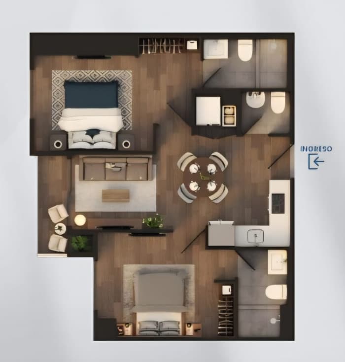 Apartamento de 2 habitaciones en pre-venta zona 13  - foto 2