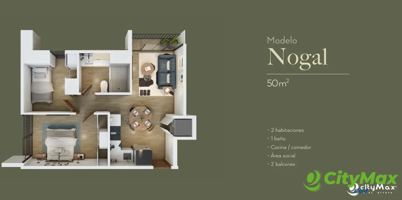 INARA AMÉRICAS - Apartamento Tipo Nogal